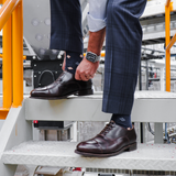 ZAPATO EJECUTIVO CON CASCO DE ACERO CEO CAFÉ