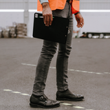 ZAPATO CON HEBILLA CON CASCO DE ACERO DANTE NEGRO