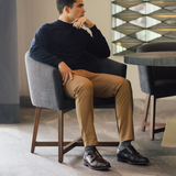 ZAPATO CON HEBILLA CON CASCO DE ACERO DANTE CAFÉ