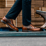 ZAPATO DE SEGURIDAD CON CASCO DE ACERO EAGLE CAFÉ