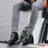 ZAPATO BOSTONIANO CON CASCO DE ACERO PILOT NEGRO