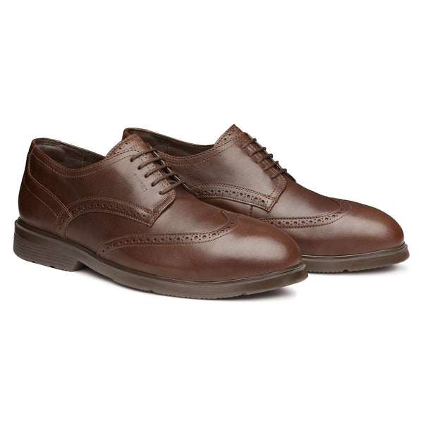 ZAPATO DERBY BOSTONIANO CON CASCO DE ACERO  CAPTAIN CAFÉ