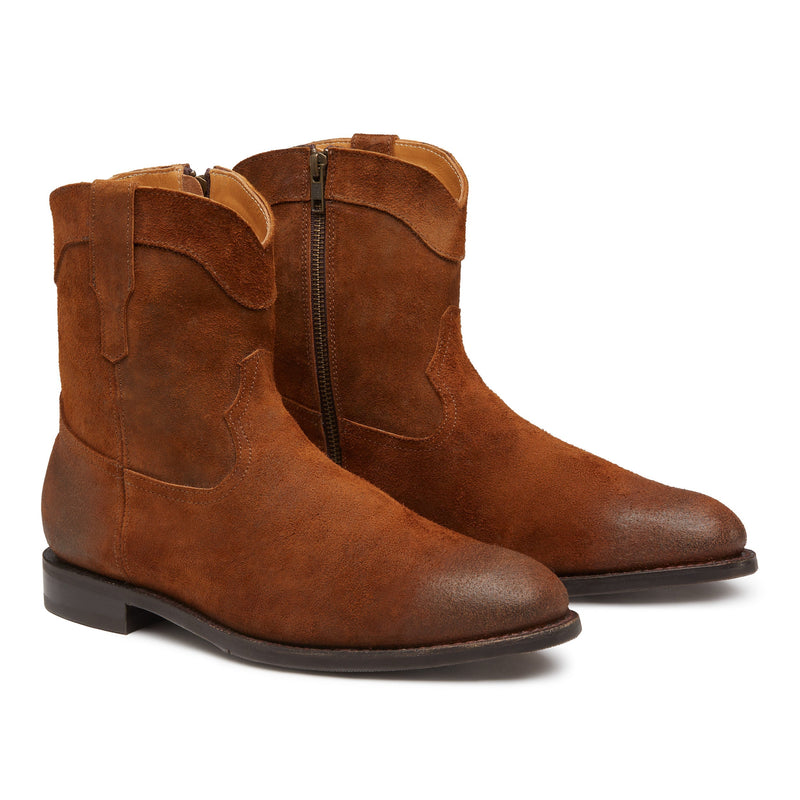 BOTA VAQUERA CON CASCO DE ACERO FULTON GINGER